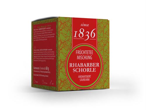 D & B - Früchtetee Rhabarber Schorle - 15 Pyramidenbeutel