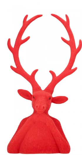 Hirschkopf Tasko orange - 45 cm hoch