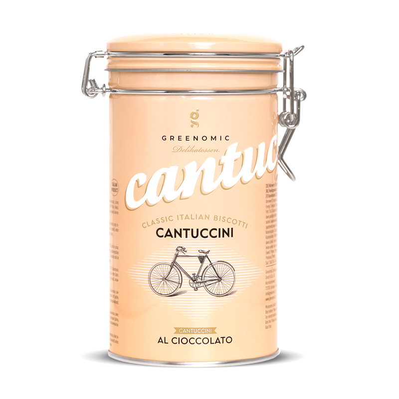 Greenomic - Cantuccini Al Cioccolato 200 g in der Dose