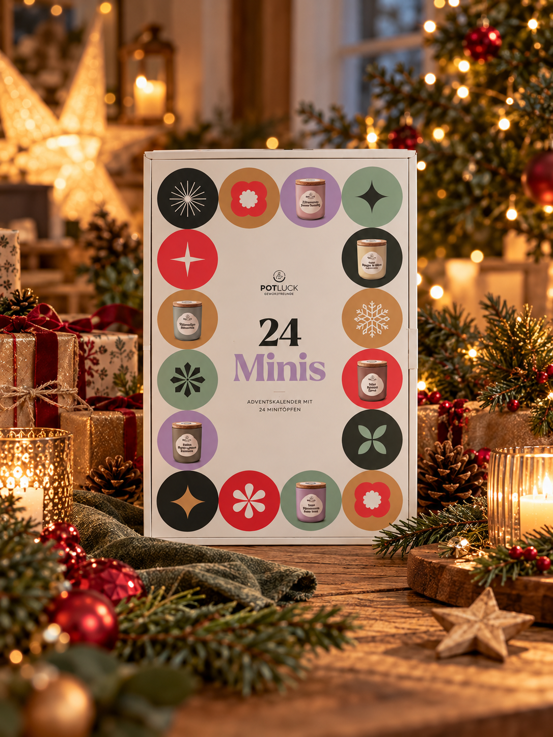 Adventskalender PotLuck mit 24 Mini Töpfen