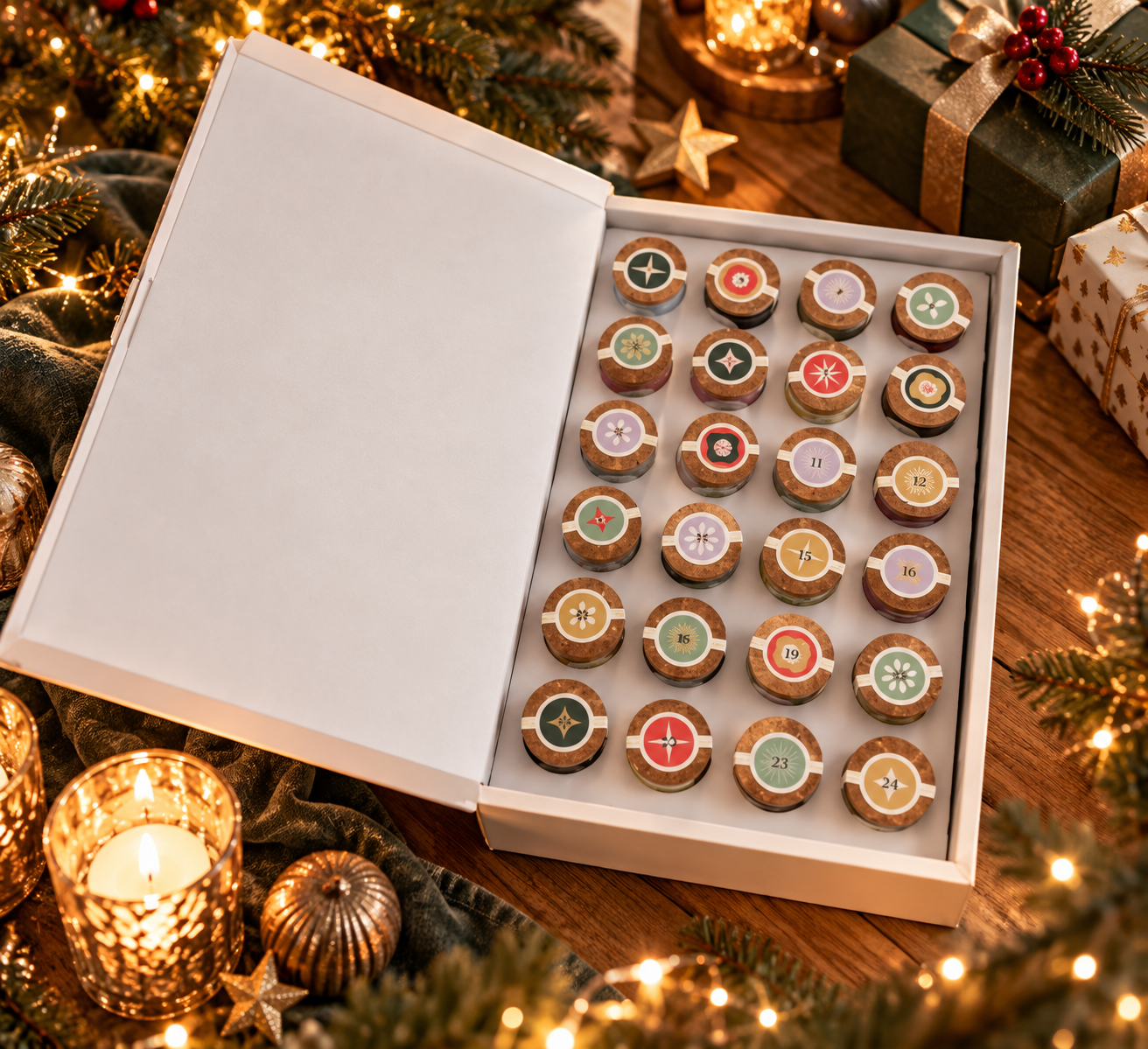 Adventskalender PotLuck mit 24 Mini Töpfen
