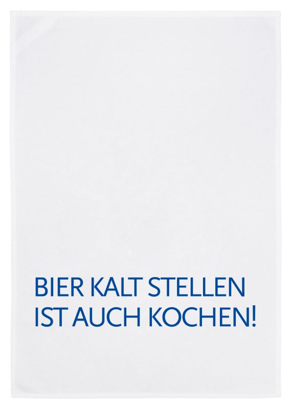 Geschirrtuch Bier kalt stellen ist auch kochen